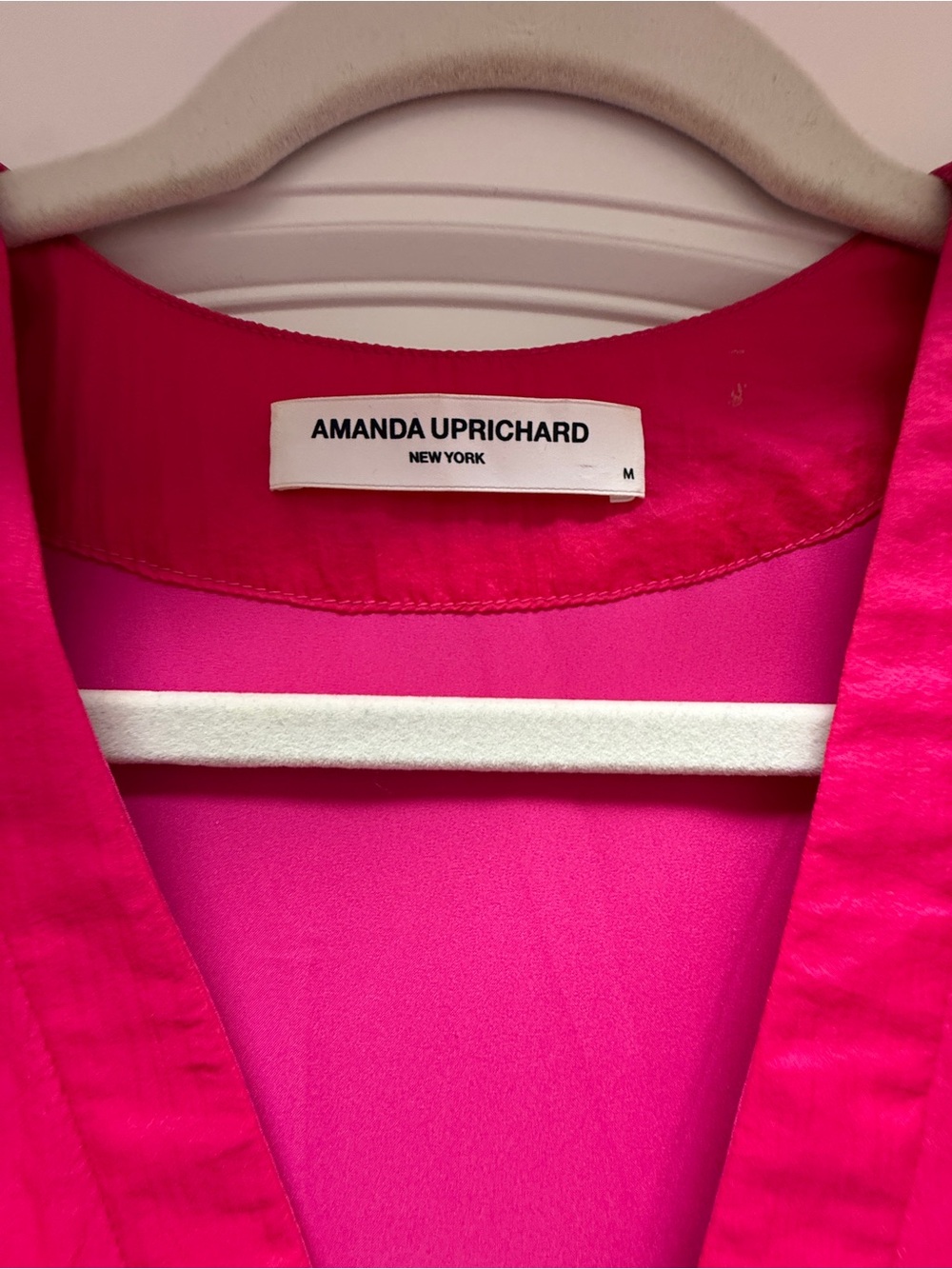 Amanda Uprichard Hot Pink Tiered Ruffle Dress - Medium - Picture 2 of 4